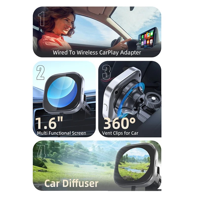 CarPlay Freedom: Wireless Adapter with Display - starbuyshop