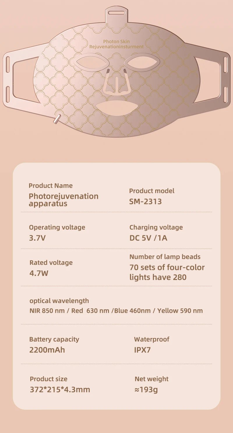 Luxury LED Facial Mask – Lift, Hydrate & Glow Hands - Free - starbuyshop