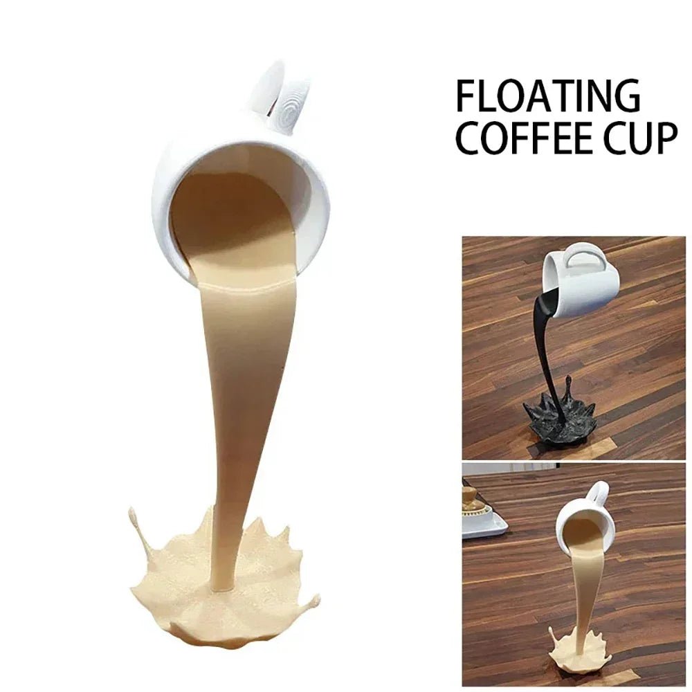 Suspended Coffee: Floating Mug Art Sculpture - starbuyshop