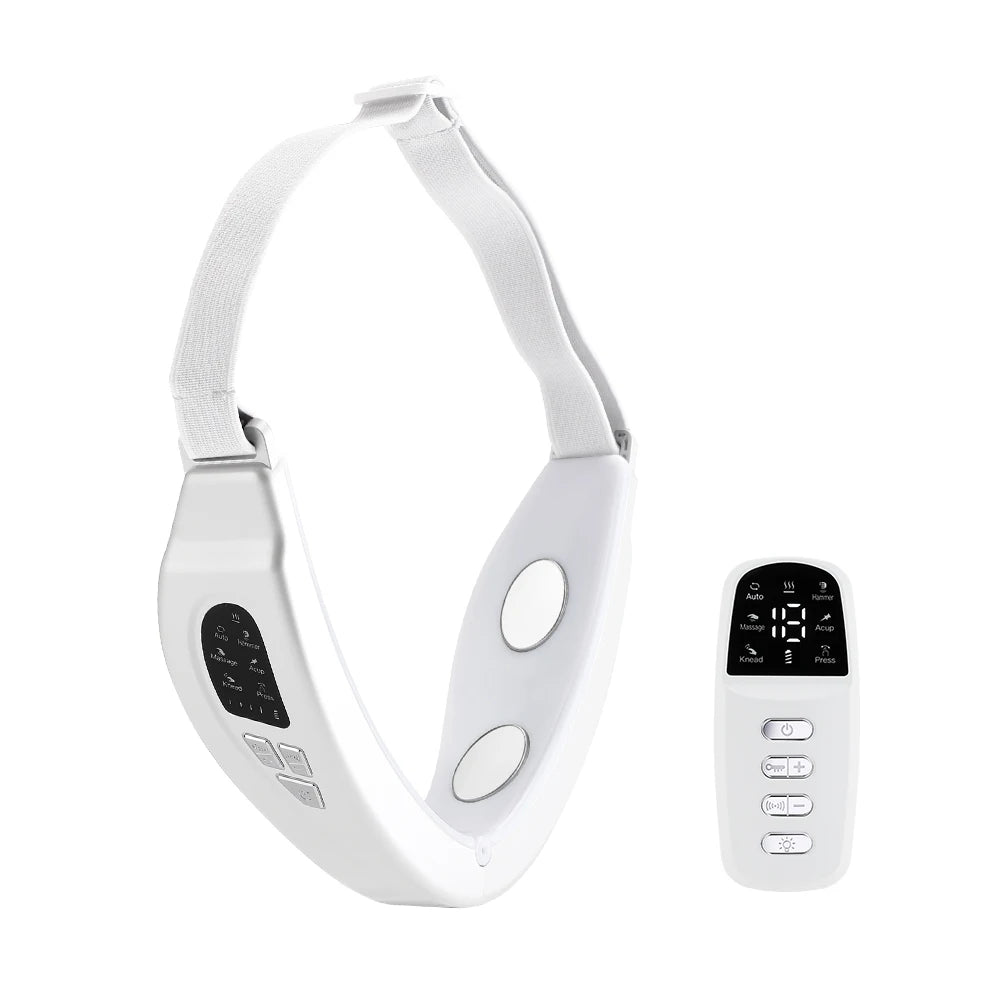 V - Shape Face Slimming Belt – Lift, Sculpt & Glow with LED & Heat Therapy - starbuyshop